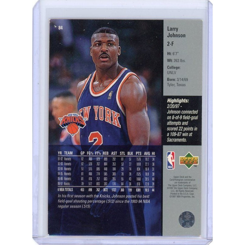 1997-98 New York Knicks Larry Johnson Upper Deck #84