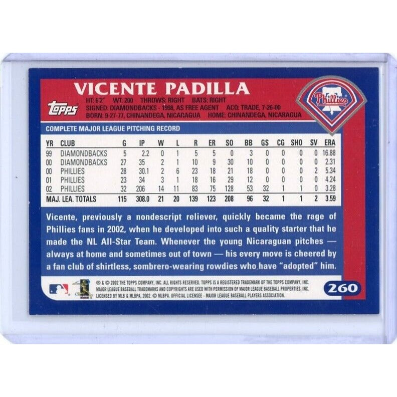 2003 Philadelphia Phillies Vicente Padilla Topps #260