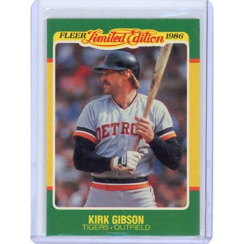 1986 Detroit Tigers Kirk Gibson Fleer Limited Edition #19 19/44