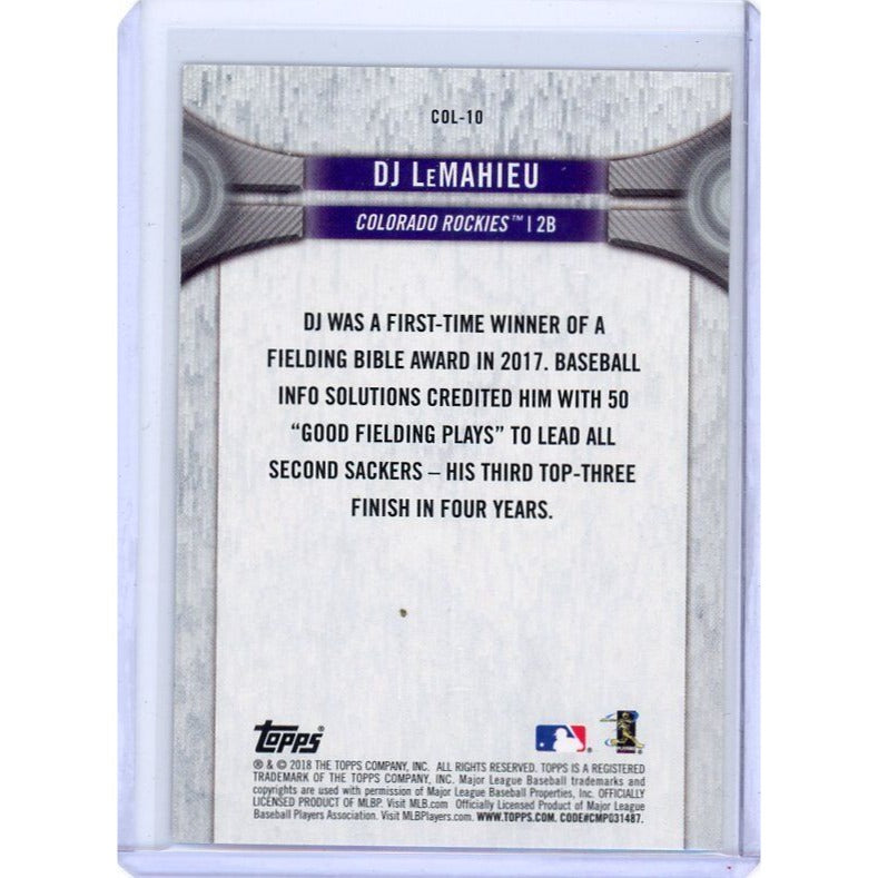 2018 Colorado Rockies D.J. LeMahieu Topps National Baseball Card Day #COL-10