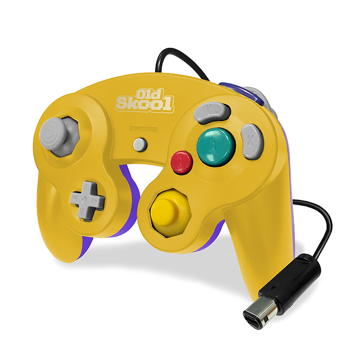 Old Skool: Wii/Gamecube Controller-Yellow/Purple