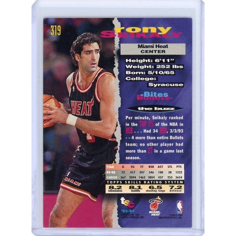 1993-94 Miami Heat Rony Seikaly Stadium Club #319