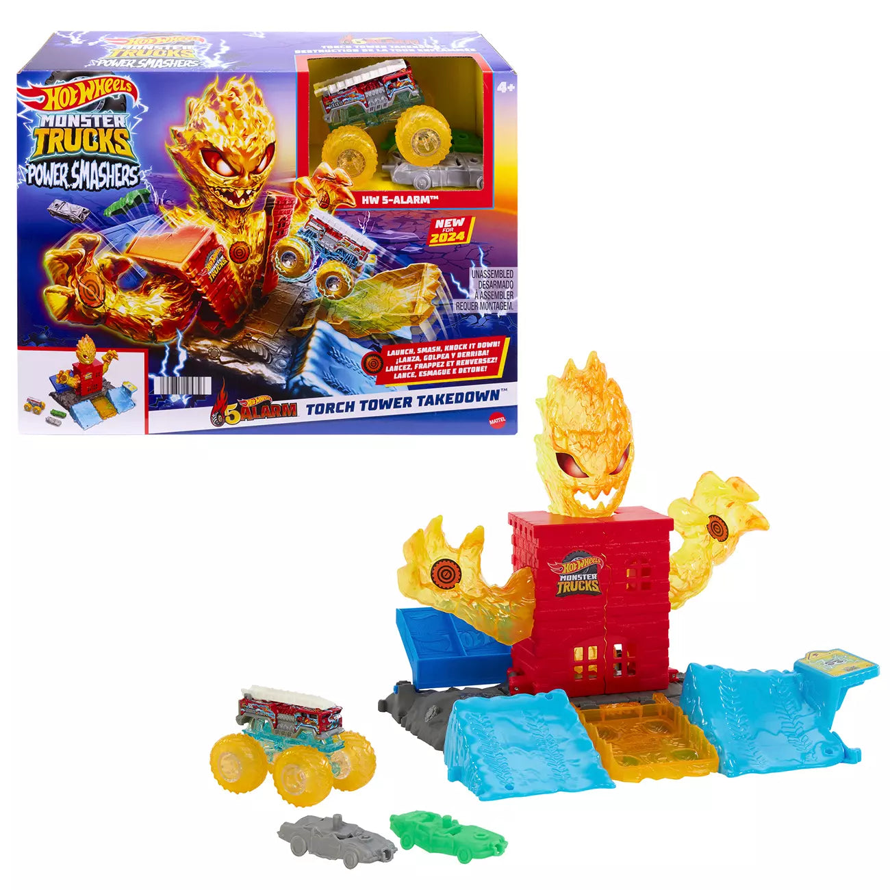 Hot Wheels Monster Trucks-Power Smashers (Torch Tower Takedown)