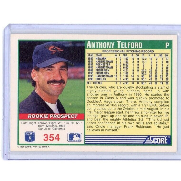 1991 Arizona Diamondbacks Anthony Telford Score #354