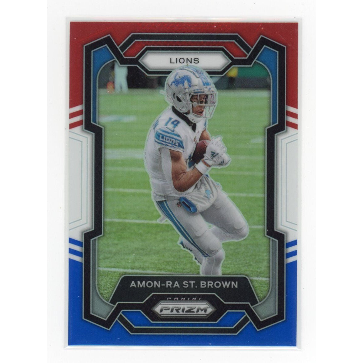 2023 Amon-Ra St. Brown Panini Prizm #96 (Red, White, Blue)