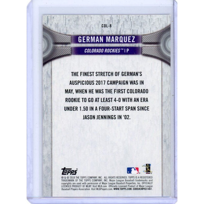 2018 Colorado Rockies German Marquez Topps Big League #296