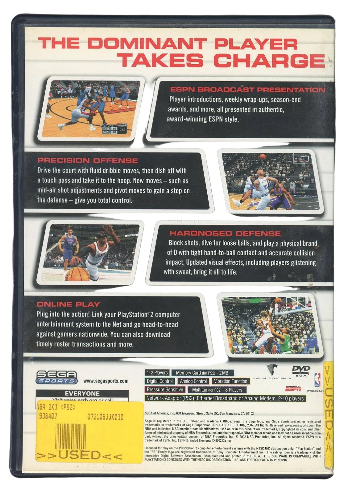 Playstation 2: NBA 2K3- (CIB)