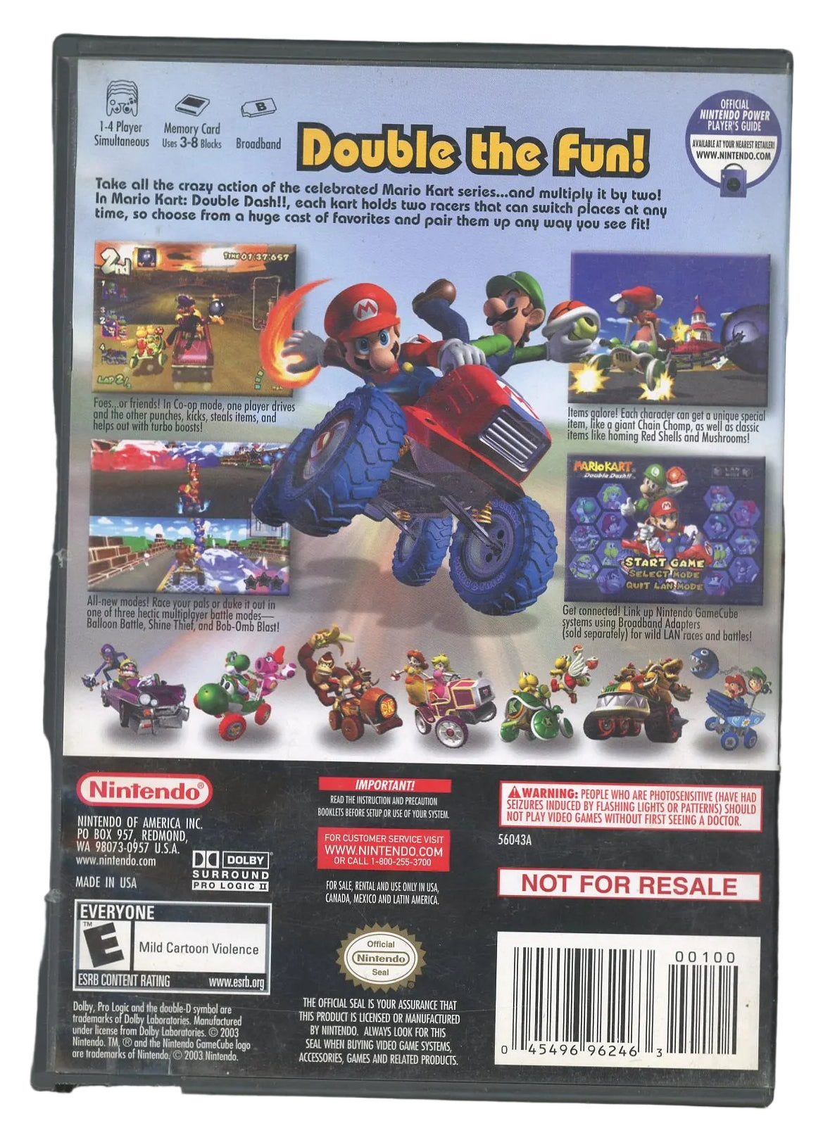 Gamecube: Mario Kart: Double Dash - (CIB)