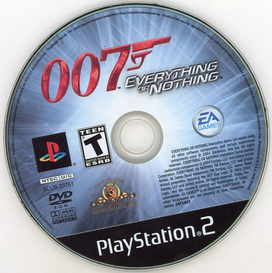 Playstation 2: 007 Everything or Nothing (CIB)