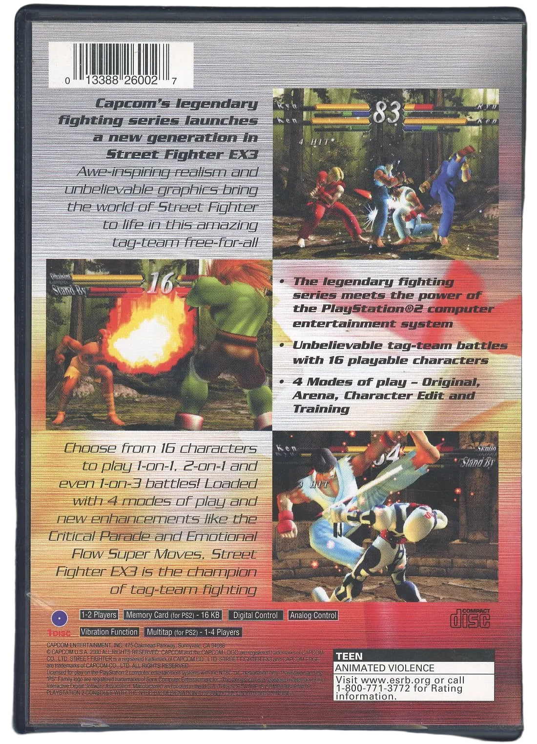 Playstation 2: Street Fighter ex 3-(CIB)