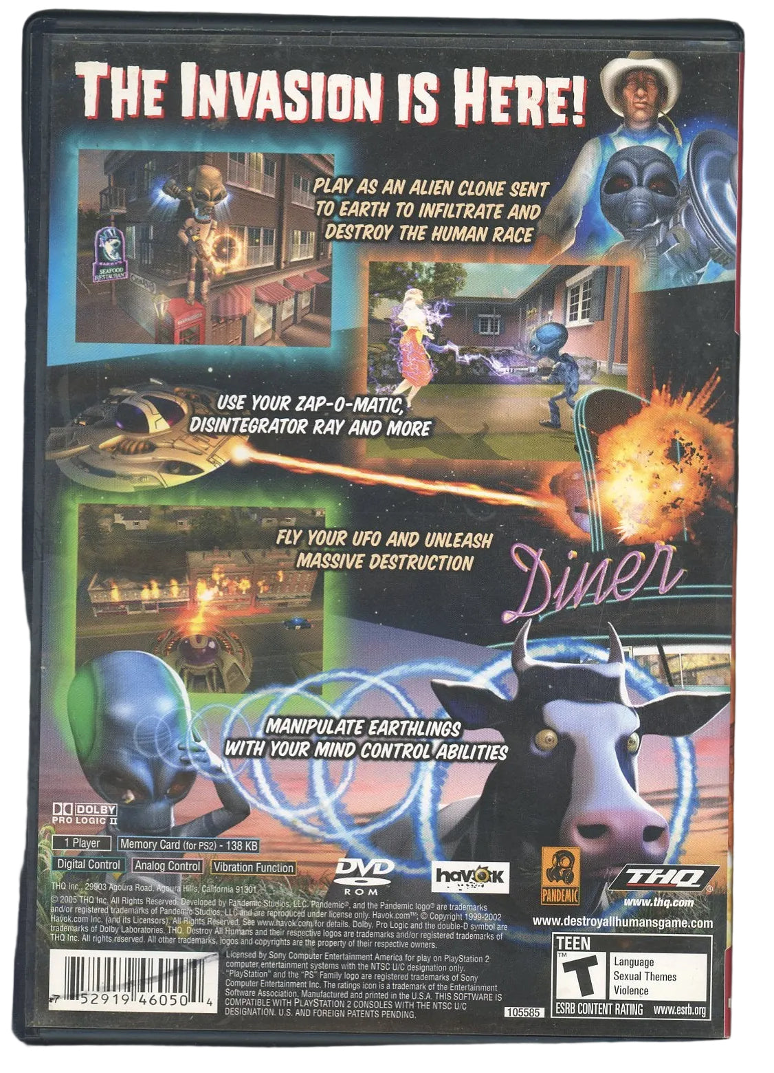 Playstation 2: Destroy All Humans- (CIB)
