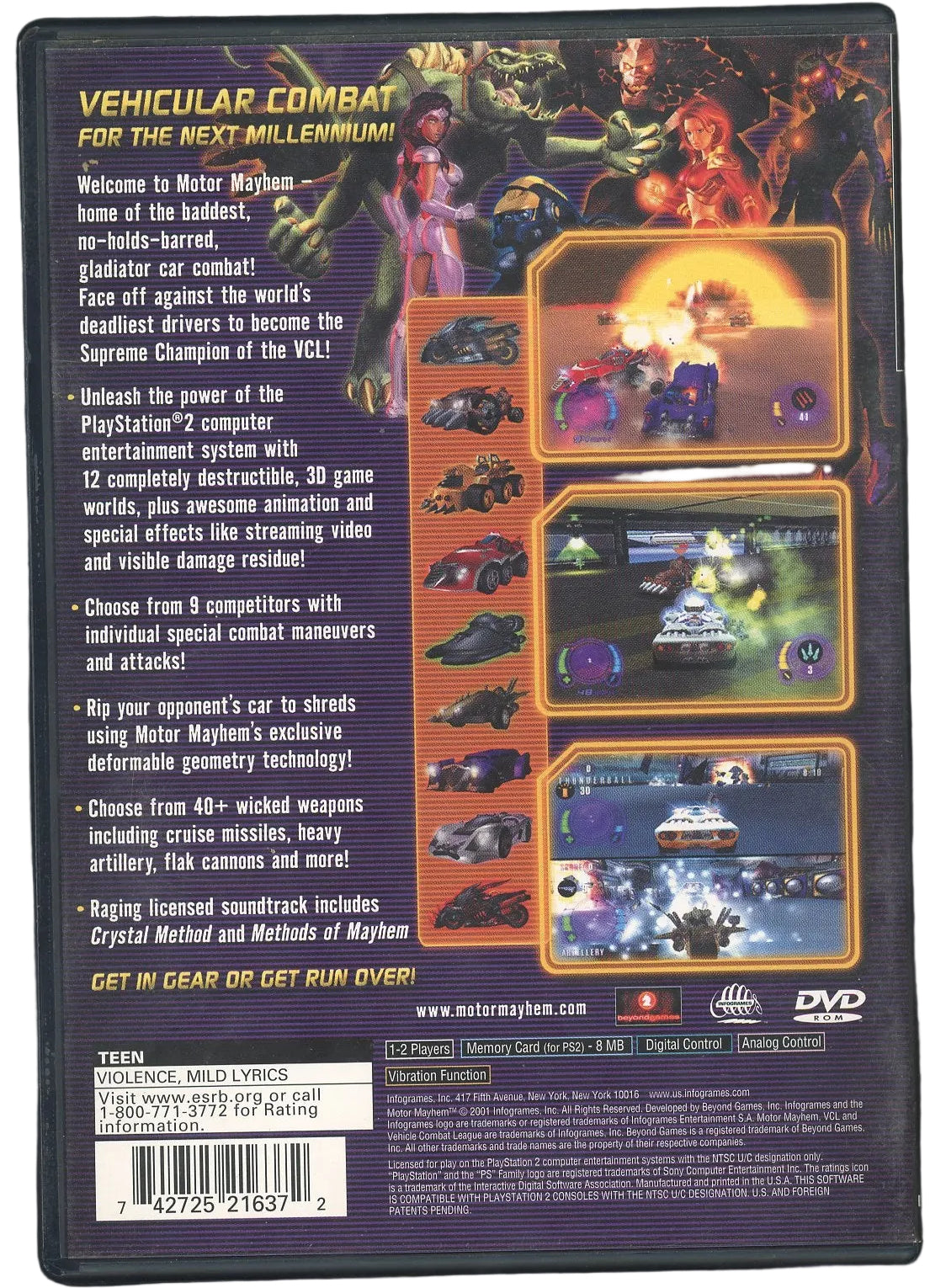 Playstation 2: Motor Mayhem-(CIB)