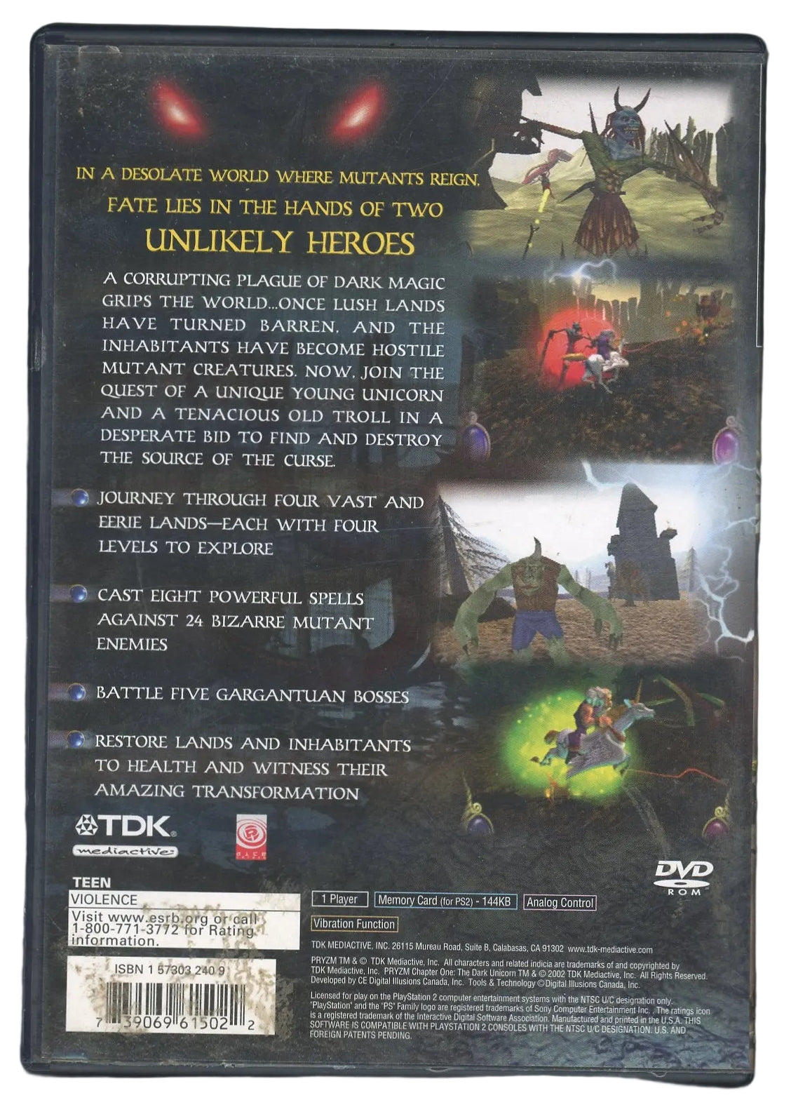 Playstation 2: Pryzm Chapter One: The Dark Unicorn- (CIB)