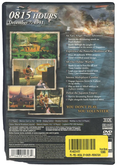 Playstation 2: Medal of Honor: Rising Sun-(CIB)