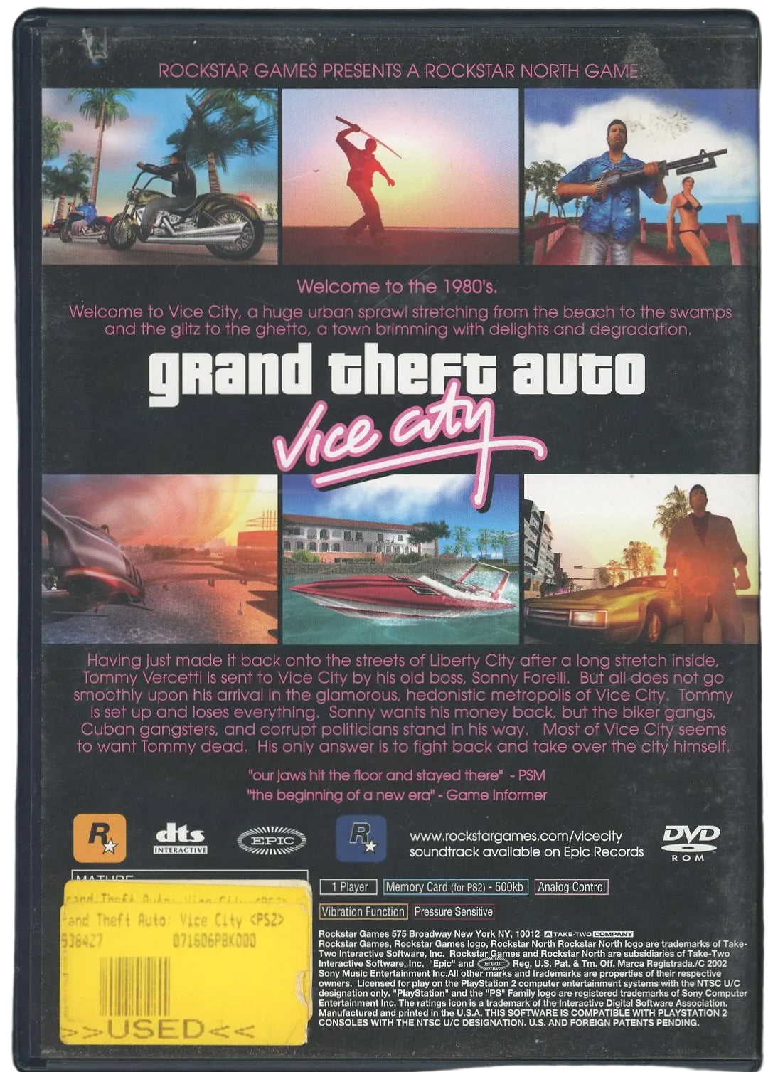 Playstation 2: Grand Theft Auto: Vice City-(CIB)