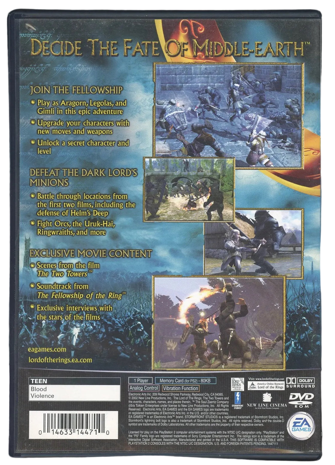 Playstation 2: The Lord of the Rings: The Two Towers