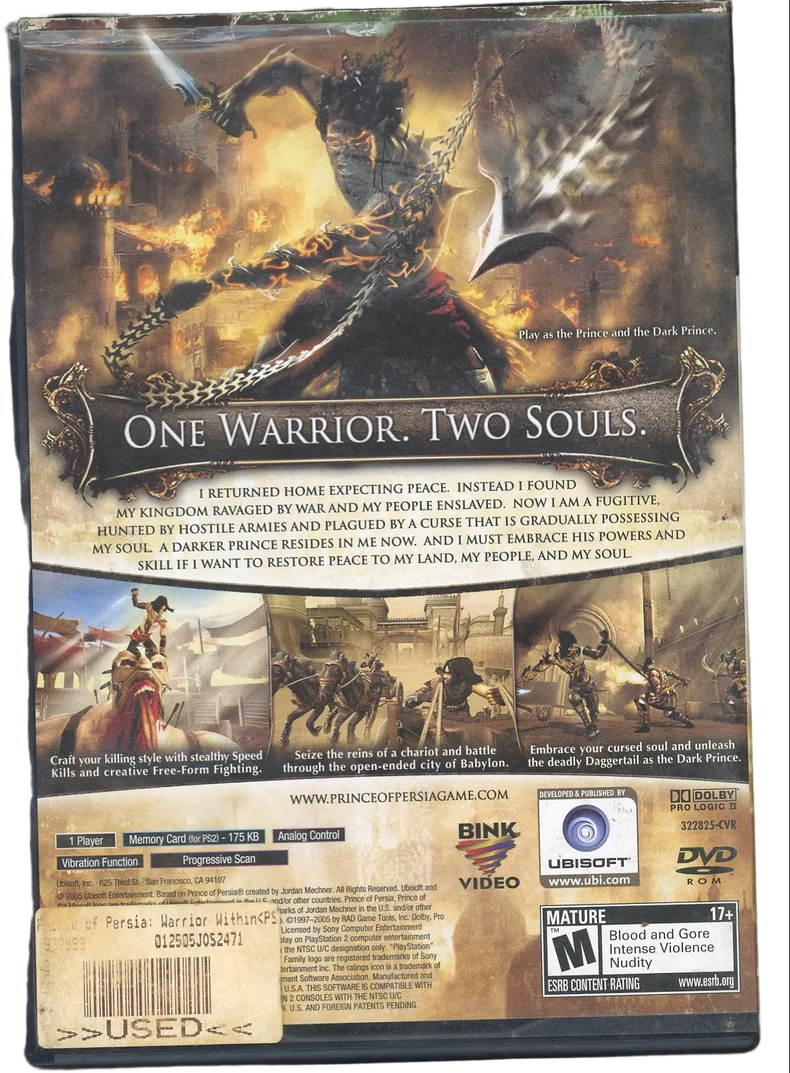 Playstation 2: Prince of Persia: The Two Thrones-(CIB)