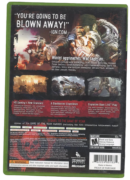 XBOX 360: Gears of War 2-(CIB)