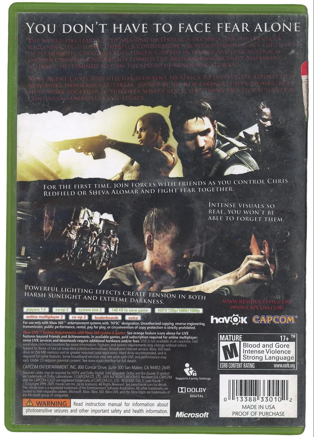 XBOX 360: Resident Evil-(CIB)