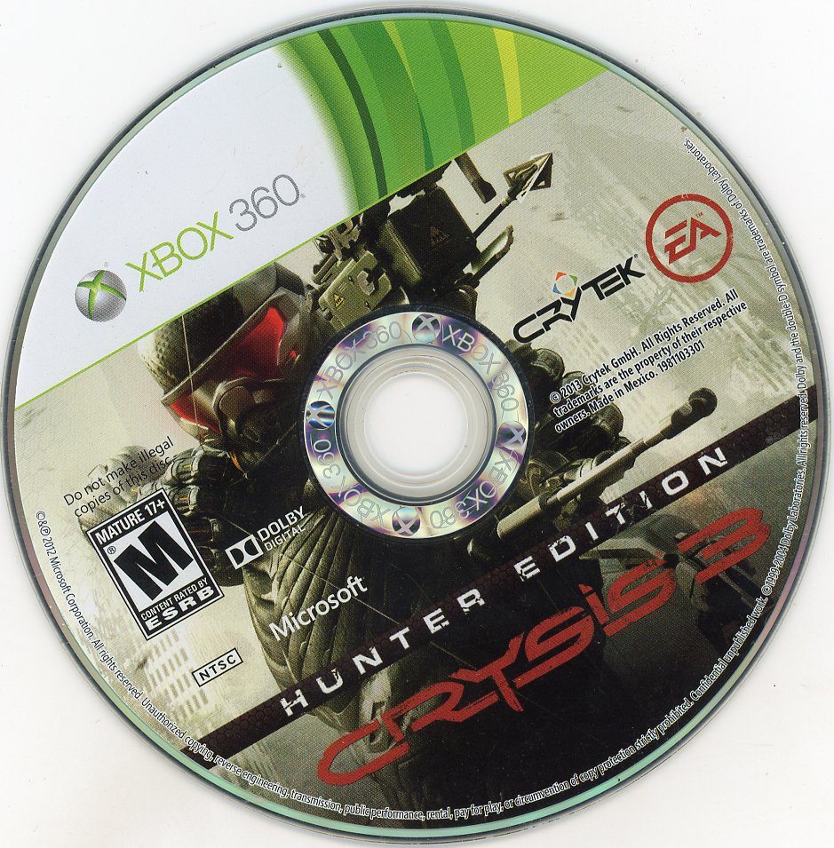 XBOX 360: Crysis 3: Hunter Edition-(CIB)