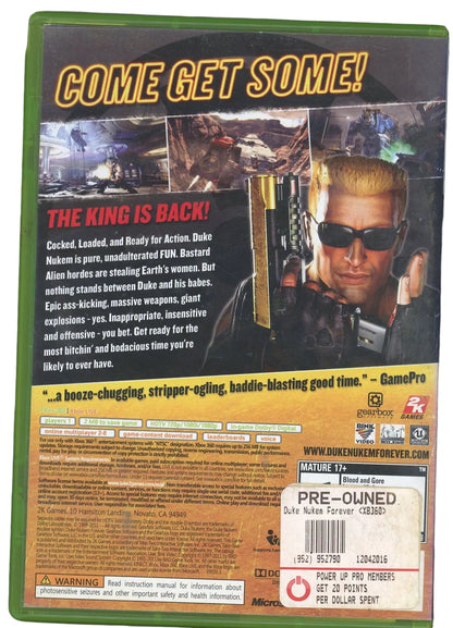 XBOX 360: Duke Nukem, Forever-(CIB)