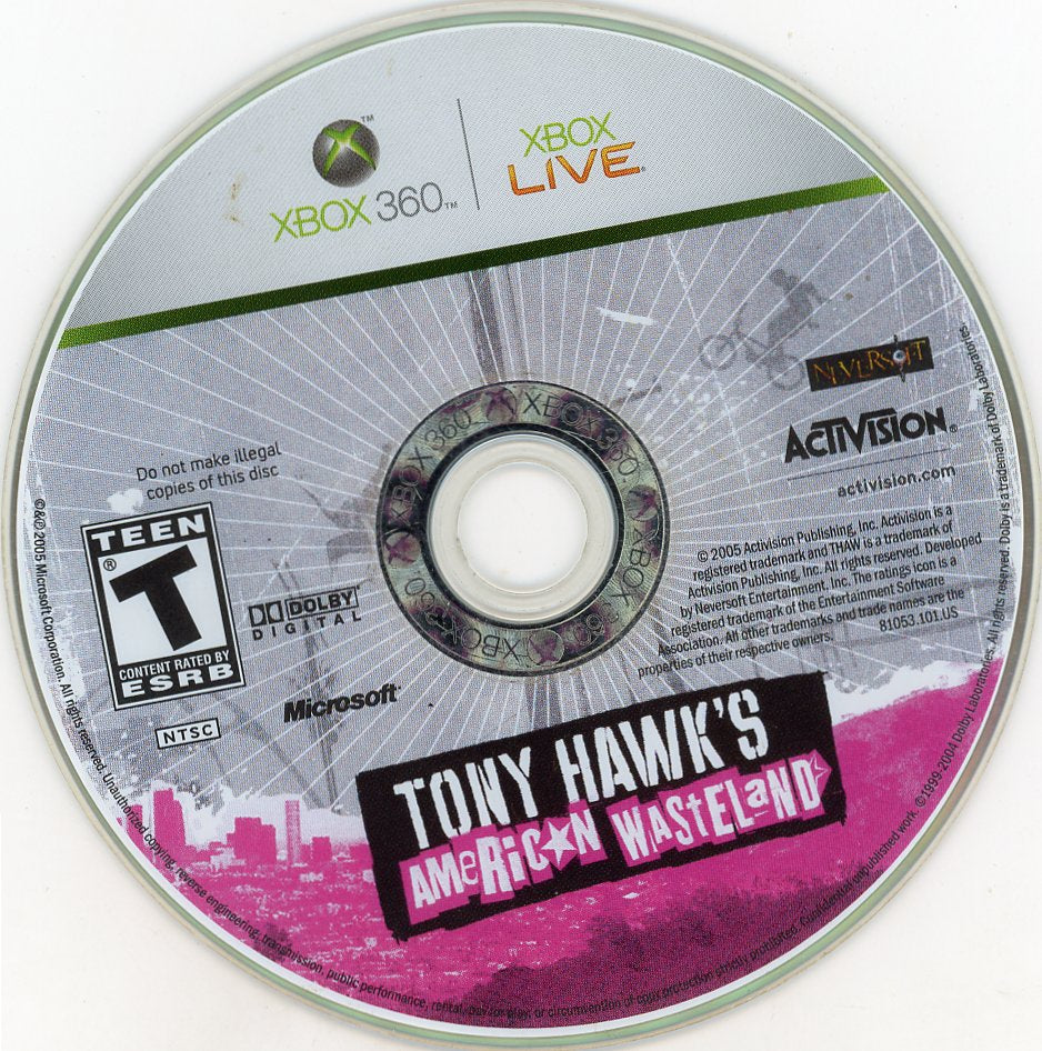 XBOX 360: Tony Hawk's: American Wasteland-(CIB)