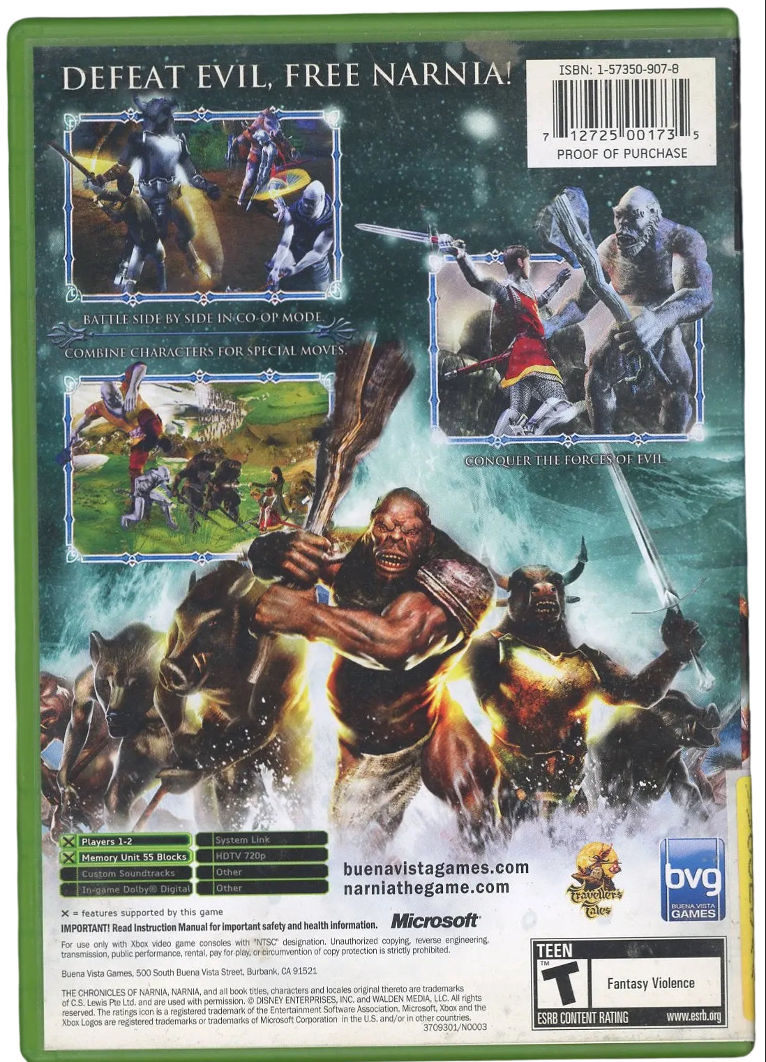 XBOX: The Chronicles of Narnia: The Lion, The Witch, and The Wardrobe-(CIB)