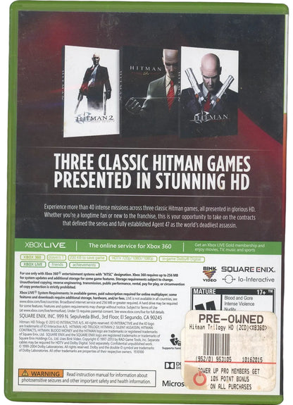 XBOX 360: Hitman, HD Trilogy-(CIB)
