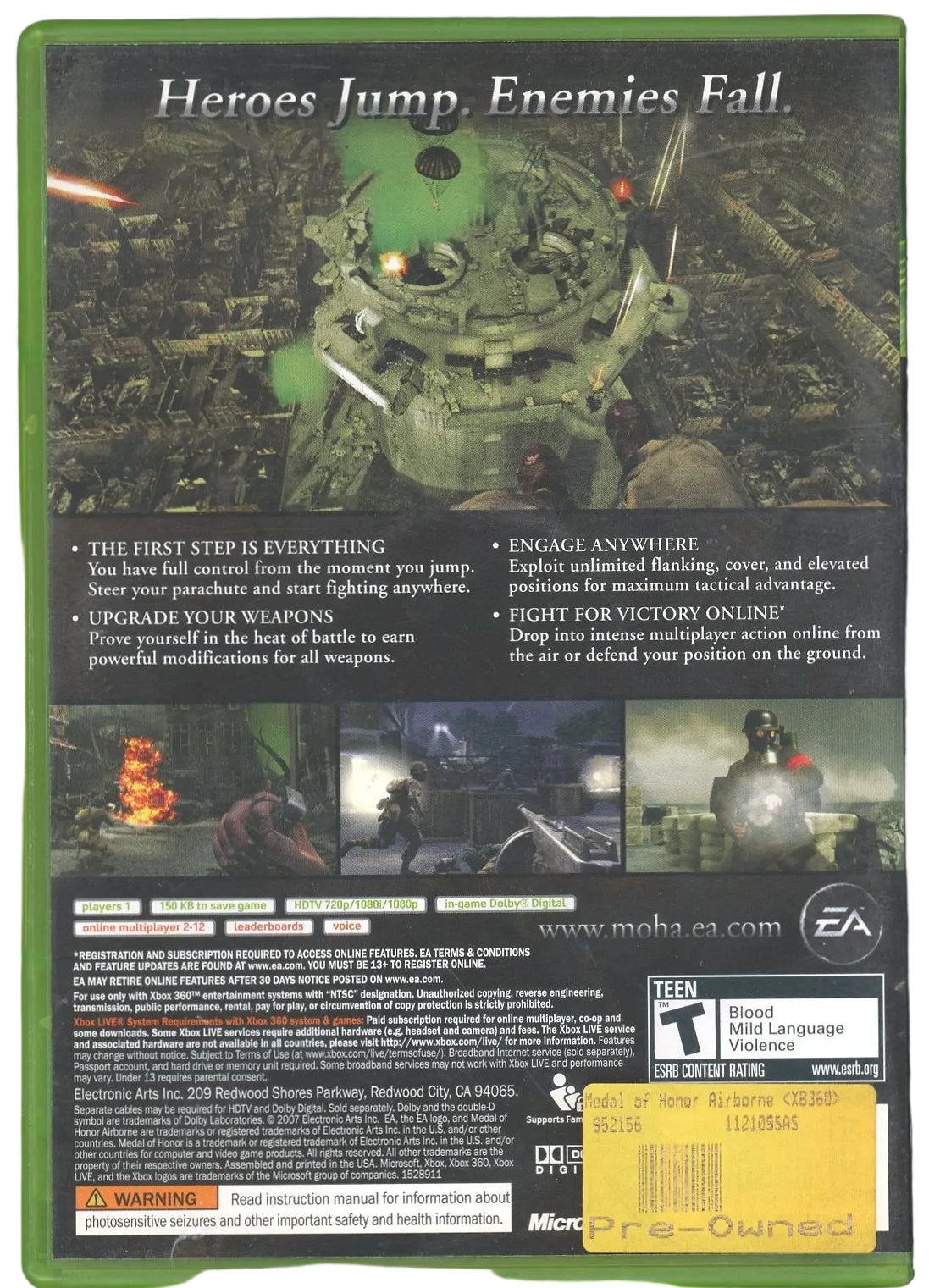 XBOX 360: Medal of Honor: Airborne-(CIB)
