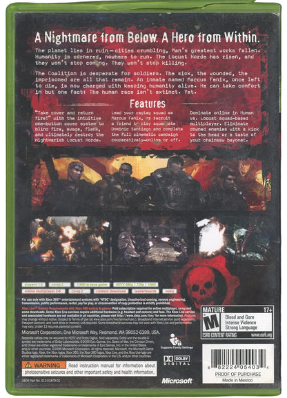XBOX 360: Gears of War- (CIB)