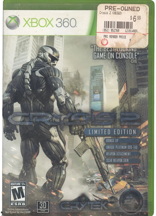 XBOX 360: Crisis 2: Limited Edition-(CIB)
