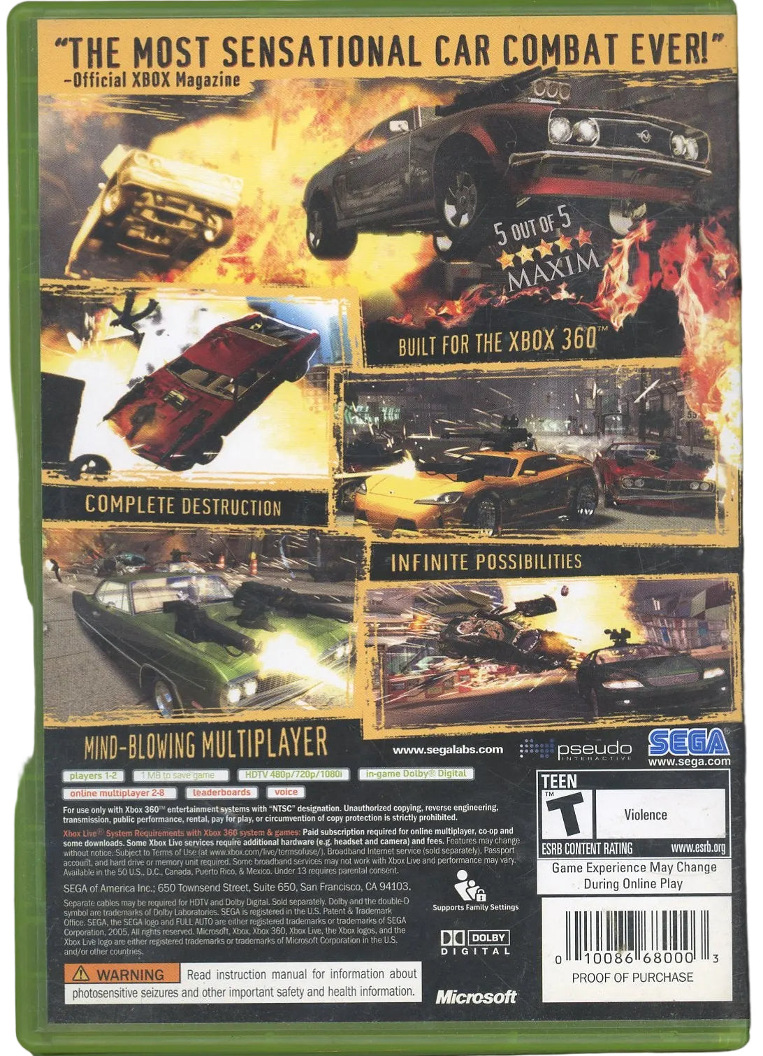 XBOX 360: Full Auto-(CIB)