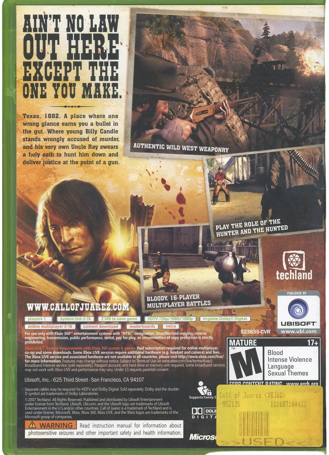 XBOX 360: Call of Juarez-(CIB)