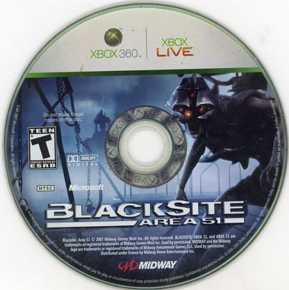 XBOX 360: Blacksite: Area 51-(CIB)