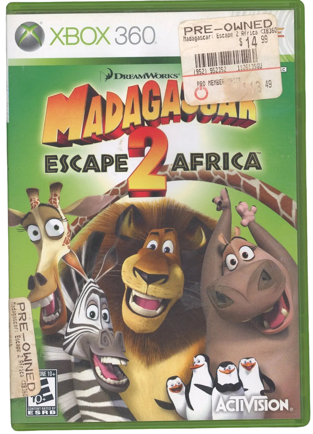 XBOX 360: Madagascar: Escape 2 Africa-(CIB)