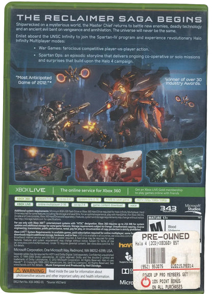 XBOX 360: Halo 4-(CIB)