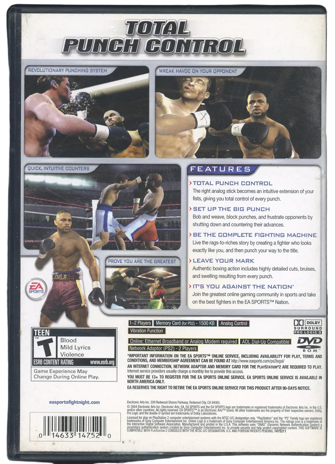 Playstation 2: Fight Night 2004-(CIB)