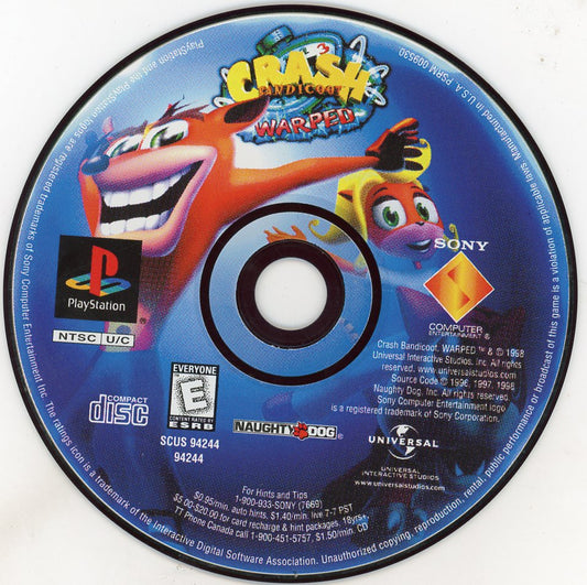 Playstation: Crash Bandicoot: Warped-(Loose)