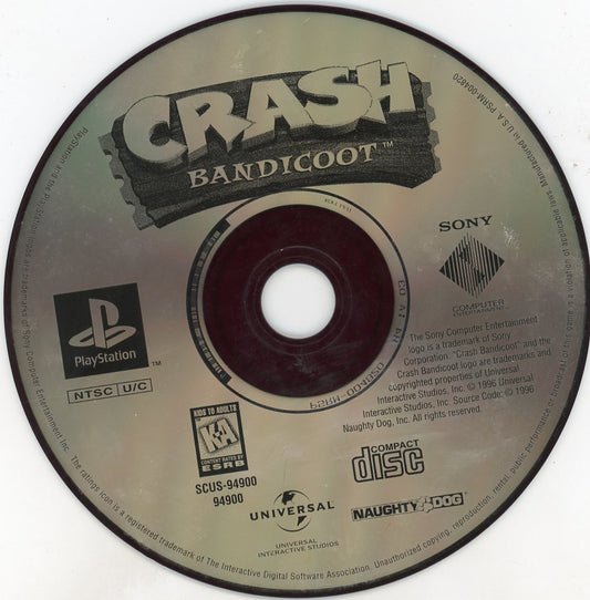 Playstation: Crash Bandicoot-(Loose)