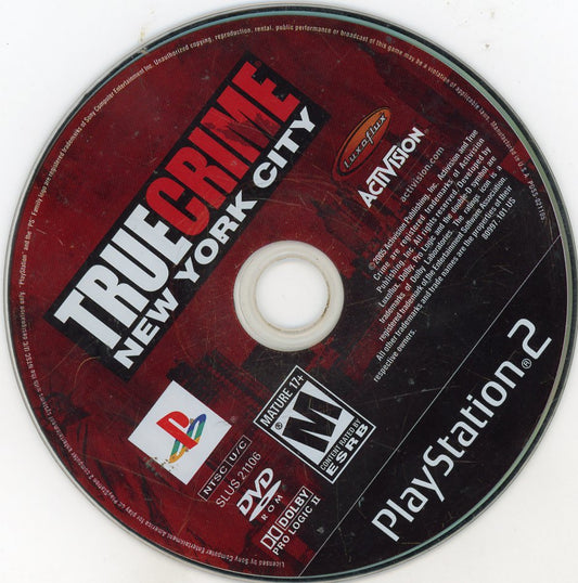 Playstation 2: True Crime: New York City-(CIB)