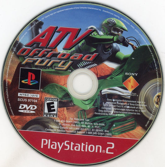 Playstation 2: ATV Offroad Fury-(Loose)