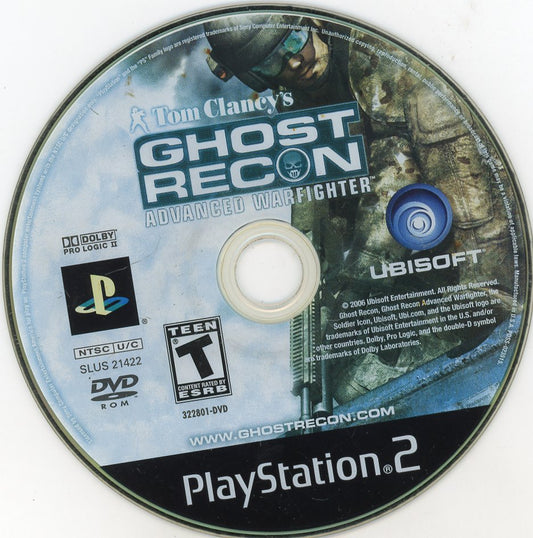 Playstation 2: Tom Claney's: Ghost Recon: Advanced War Fighter-(Loose)