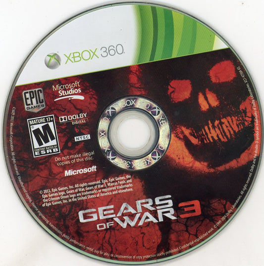 XBOX 360: Gears of War 3-(Loose)