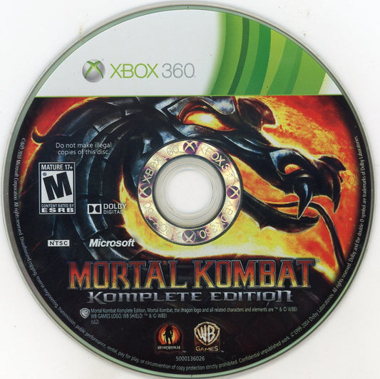 XBOX 360: Mortal Kombat: Komplete Edition-(Loose)