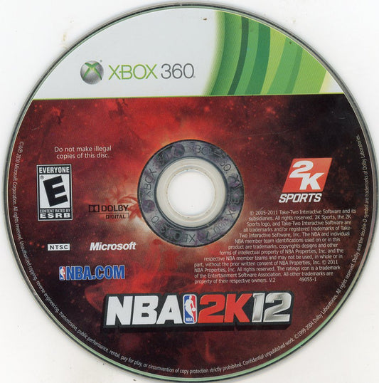 XBOX 360: NBA 2K12-(Loose)