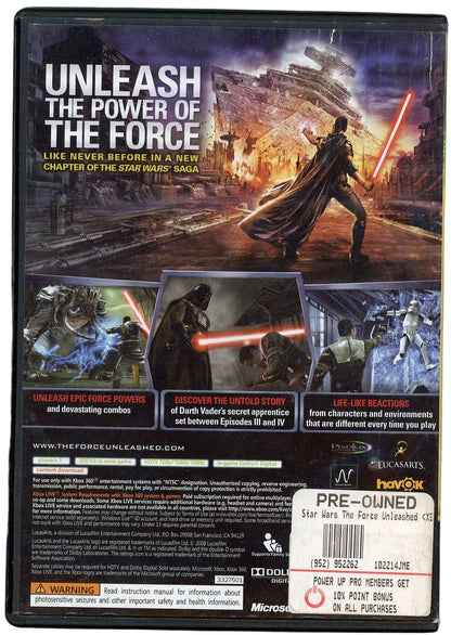 XBOX 360: Star Wars: Force Unleashed