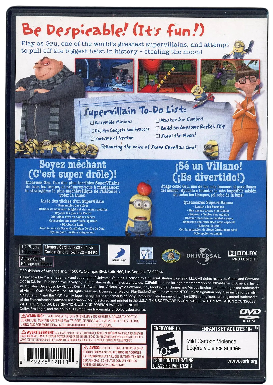 PlayStation 2: Despicable Me: The Game (CIB)