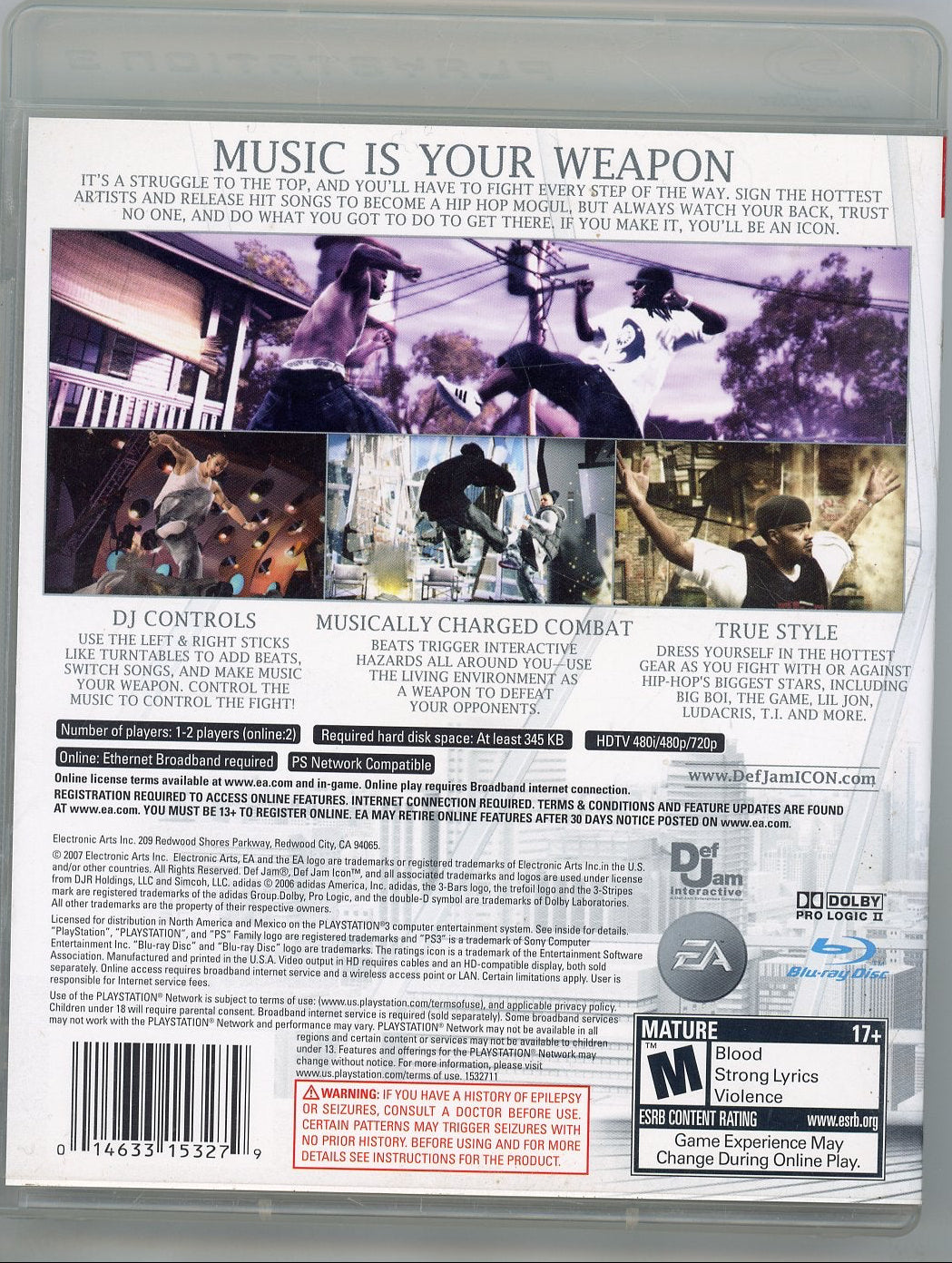 PlayStation 3: Def Jam: Icon (CIB)