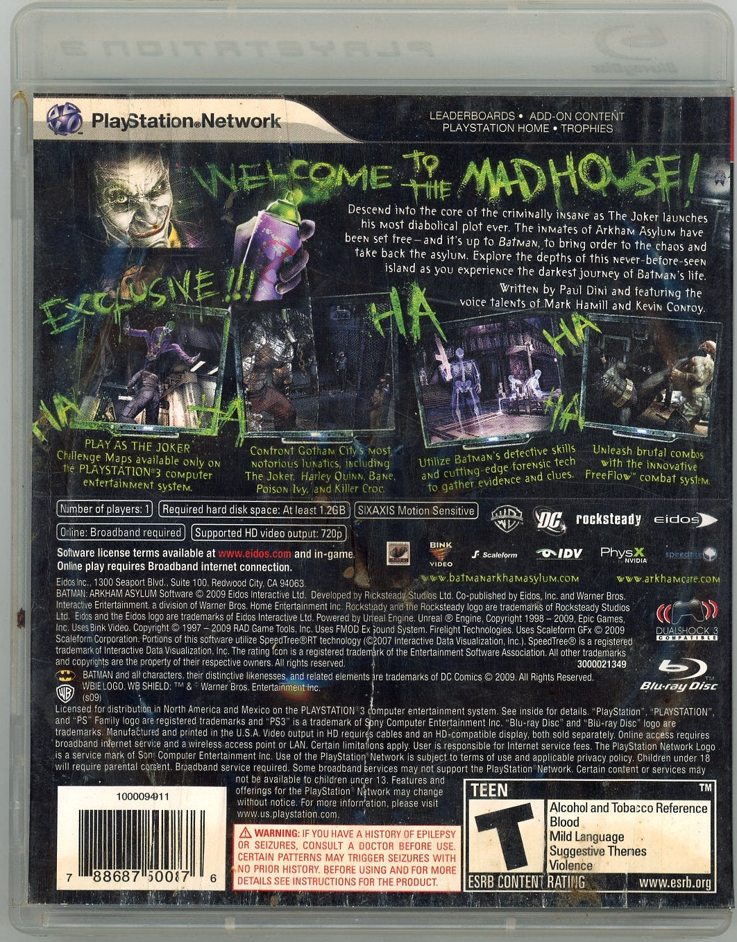PlayStation 3: Batman: Arkham Asylum (CIB)