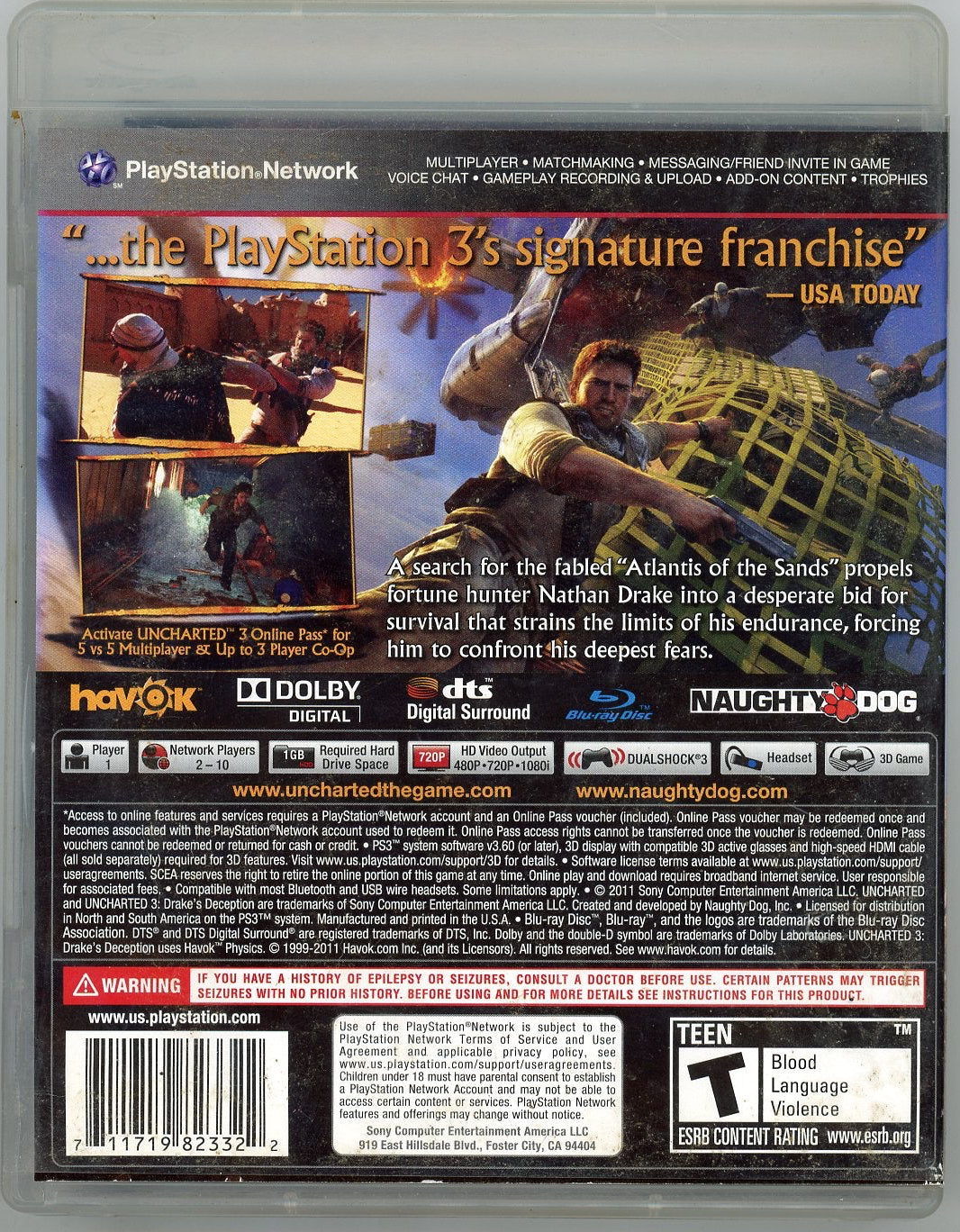 PlayStation 3: Uncharted 3 Drake's Deception